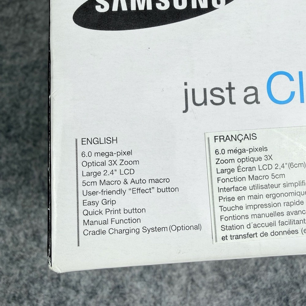 SAMSUNG Digimax S600, 6MP Compact Digital Camera Silver, Tested & Working - Picture 10 of 11